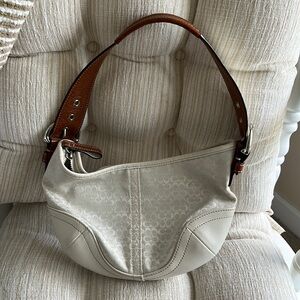 Cream coach bag- gently used